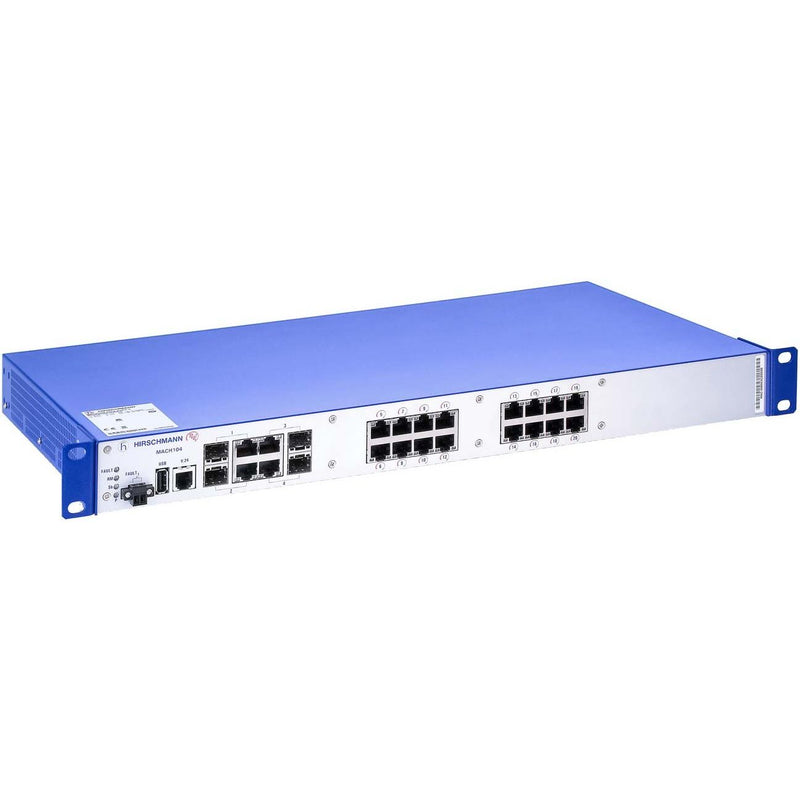 Hirschmann INET - Netzwerk Switch Gigabit Ethernet Switch MACH104-16TX -PoEP-R mit red. Netzteil