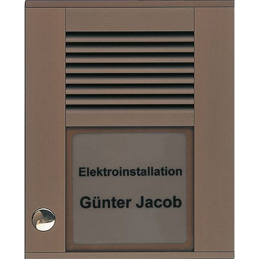 TCS Tür Control - Türstation für Türkommunikation Audioaußenstation1-reihig PDS01-EB/04 1 Taste AP bronze
