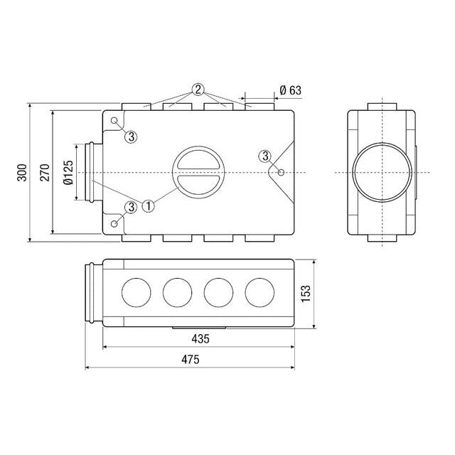 Maico - Zubehör/Ersatzteile für Ventilatoren Luftverteiler MF-V63