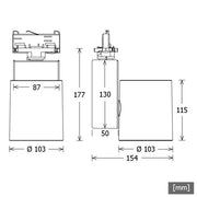 LTS Licht&Leuchten - Downlight/Strahler/Flutlicht LED-Stromschienenstrahler JETTT103.930SPD.STsw 930, DALI, sw