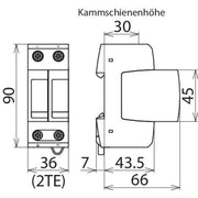 DEHN - Überspannungsableiter für Energietechnik/Stromversorgung Überspannungsableiter TYP2 DG M TT 2P 320 f. TT u. TN Systeme