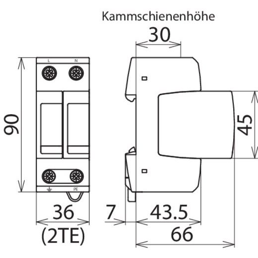 DEHN - Überspannungsableiter für Energietechnik/Stromversorgung Überspannungsableiter TYP2 DG M TT 2P 320 f. TT u. TN Systeme