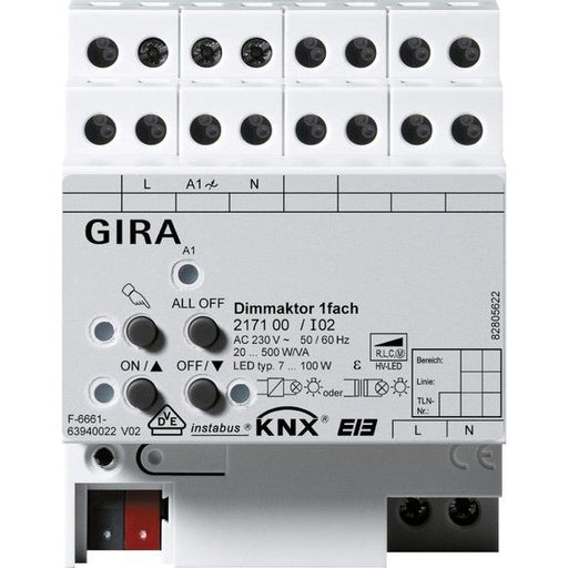 Gira - Bussystem-Dimmaktor Universal-Dimmaktor 1f. 217100 500W KNX/EIB REG