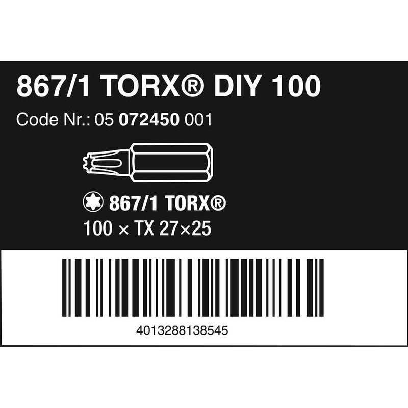 Wera - Bit-Set 6-rund Bit 072448(VE100) TX 20x25mm