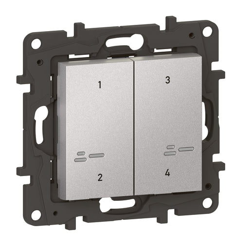 Legrand - Funksender Szenentaster 4-Fach Legrand 863704 Aluminium