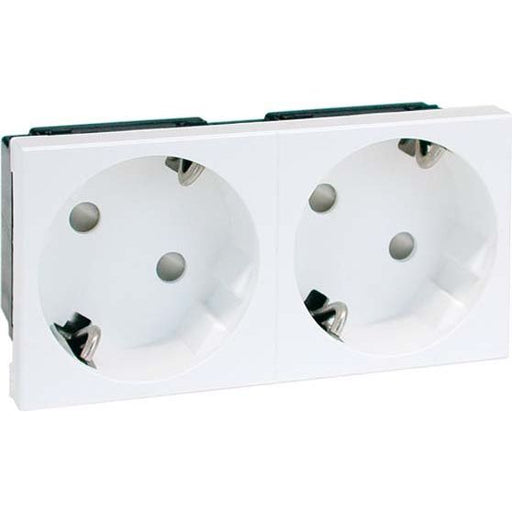 Peha - Schalter-/Steckdosenkombination SCHUKO-EB-Steckd.2-fachant D 6212.21 EMS SI WI 16A 250V 2-pol.33G