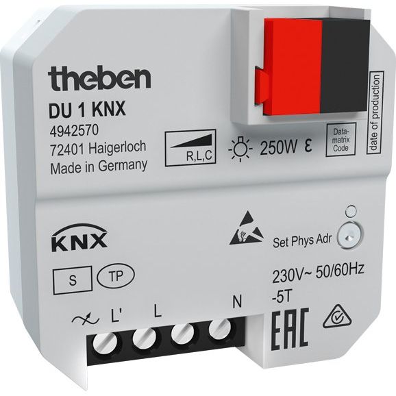 Theben - Bussystem-Dimmaktor UP-Dimmaktor DU 1 KNX 1 Kanal