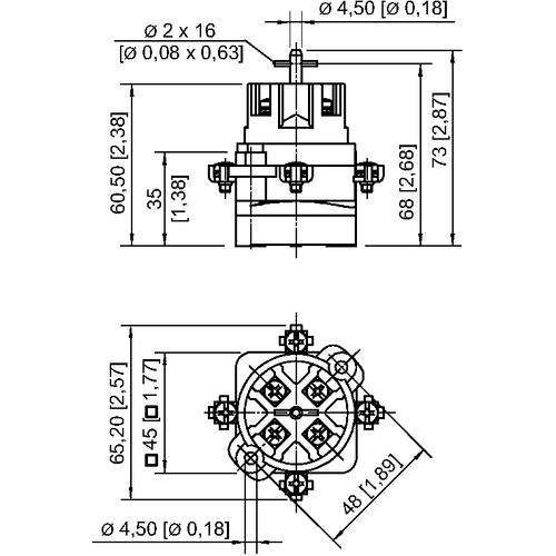 Stahl - Steuerschalter 128346 16 A