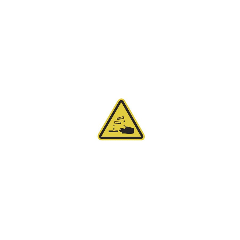 HellermannTyton - Warn-/Hinweisschild Etikett WS1-M-150-YE (100) Warnz. ätz Stoffe − 100 Stück