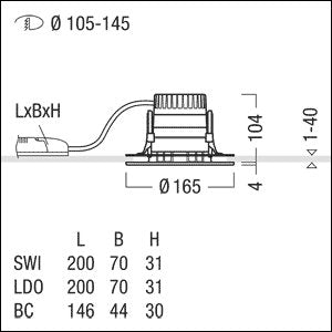 Zumtobel Group - Downlight/Strahler/Flutlicht LED - Downlight PANOS R  #62927744 940
