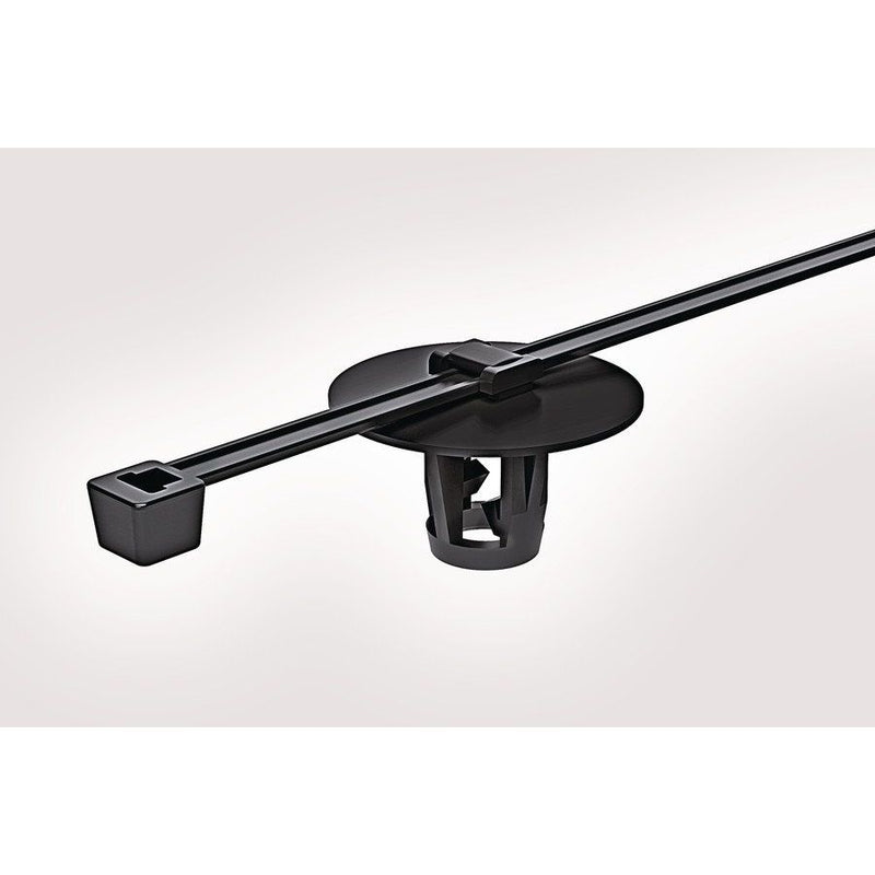 HellermannTyton - Kabelbinder Befestigungsbinder T50RSBH5SD-PA66HS-BK schwarz − 500 Stück