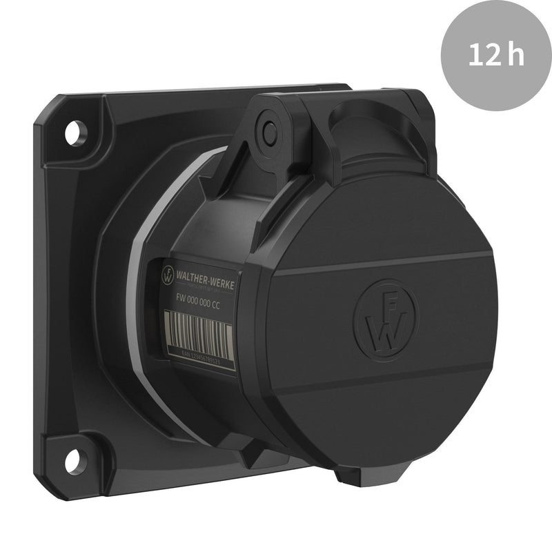 Walther Werke - CEE-Anbausteckdose (IEC 60309) CEE NEO Anbaudose FW411412CC gerade 16A 4P 12h − 10 Stück