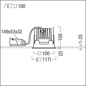 Zumtobel Group - Downlight/Strahler/Flutlicht LED-Downlight PANOS INF #60816822 3000K