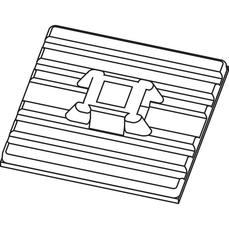 HellermannTyton - Befestigungssockel und -element für Kabelbinder Flexibler Klebesockel FMB4APT-A-PA66HS-BK schwarz 28x28mm − 100 Stück