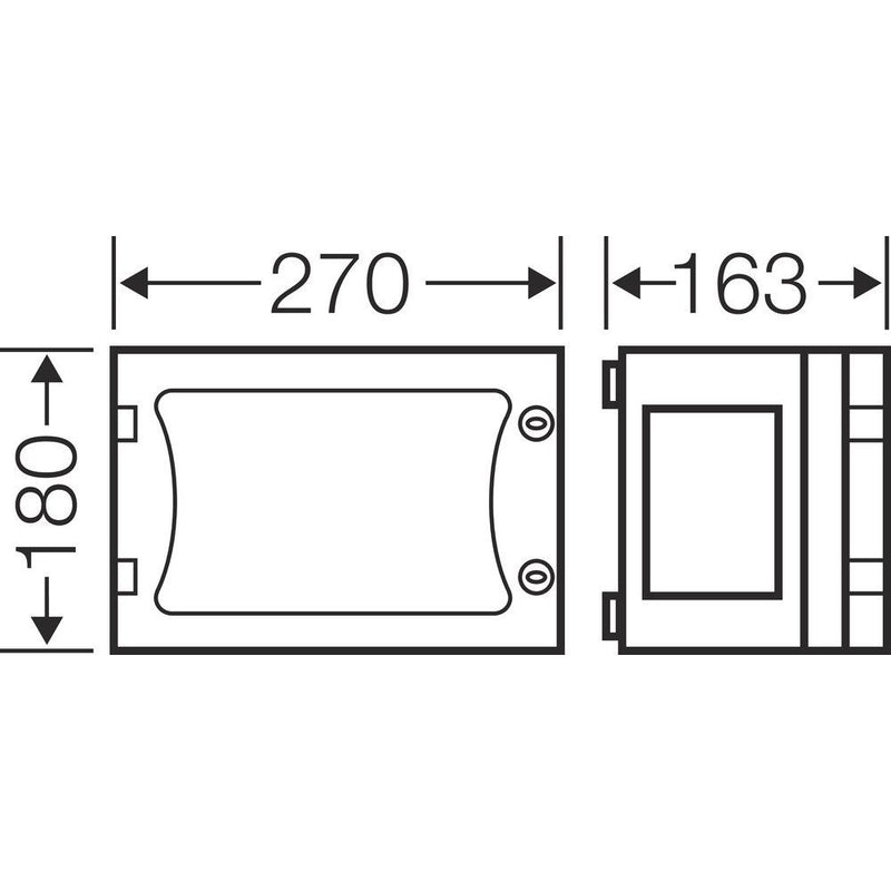Hensel - Leergehäuse FP 0100 EB-Mass216x126x136mm