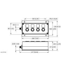 Turck - Feldbus, Dez. Peripherie - Digitales Ein-/Ausgangs-Modul Ford Process InspectionBox OPIL-E4-IO3-FE03 Anb.an IOLink-Master