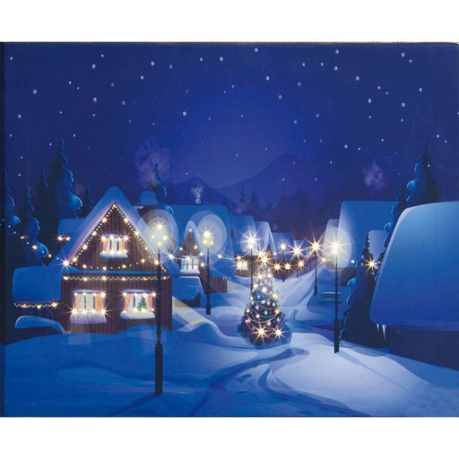 Hellum - Festbeleuchtung LED-Bild Dorf im Winter 520910 H:30 cm LEDs wws − 6 Stück