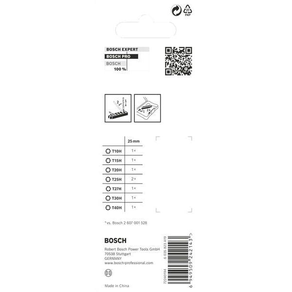 Bosch - Bit-Set PRO TH Impact Bit-Set, 2608521U56VE(8) 25 mm, 8-tlg − 5 Packung
