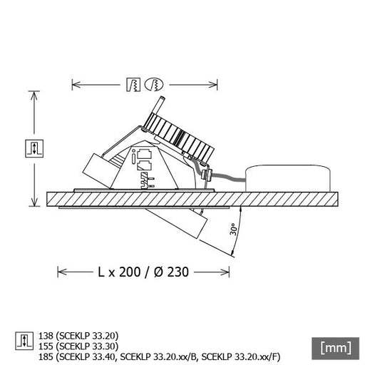 LTS Licht&Leuchten - Downlight/Strahler/Flutlicht LED-Strahlereinsatz SCEKLP 33.5040.55 ws 4000K 55°weiß