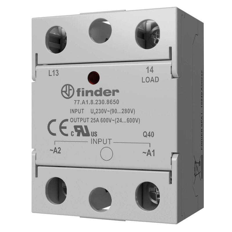 Finder - Halbleiterrelais Elektronisches Lastrelais 77.A1.9.024.8650 25A, 24-660V AC