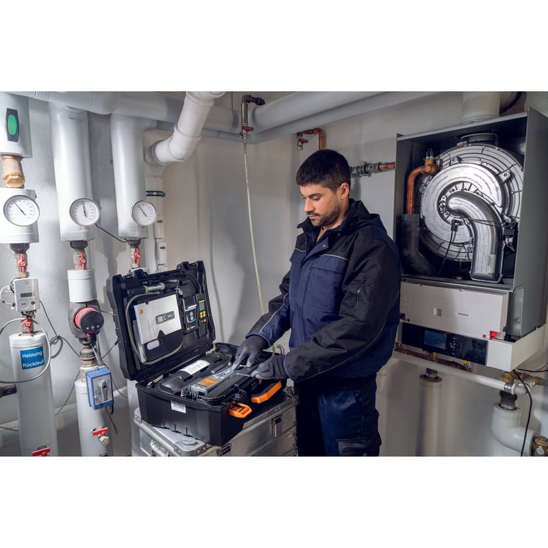 Testo - Differenzdruckmeßgerät Druck-Leckmengenmessgerät 0563 3240 70 Basis Set 324 Gas+Wa