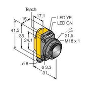 Turck - Einweg-Lichtschranke Opto Sensor QS18EP6CV45Q7 Winkellichttaster