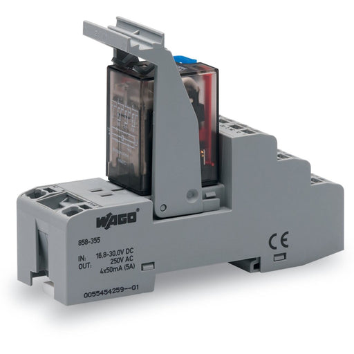 WAGO - Schaltrelais Relaismodul 858-355 DC 24 V,4 Wechsler − 5 Stück