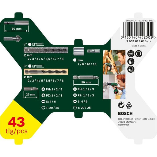 Bosch - Werkzeugset Sechskantbohrer 2607019613 X-Line-Set 43 teilig