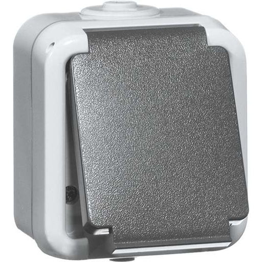 Peha - Schalter-/Steckdosenkombination Steckdose SCHUKO D 6621 WAB Schraubklem.,grau