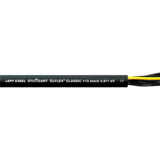 Lapp Kabel&Leitung - Energiekabel >= 1 kV, für ortsveränderlichen Einsatz ÖLFLEX CLASSIC 110 Black 1120307 0,6/1kV 3G1,5 − 1 Meter