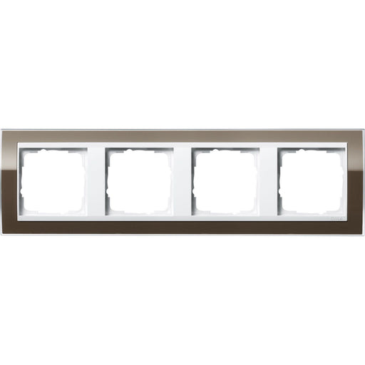 Gira - Abdeckrahmen 4fach 0214763 klar braun