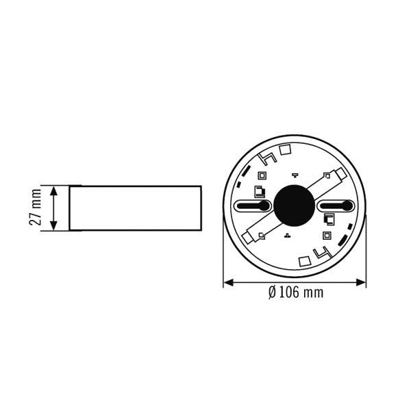 ESYLUX - Aufputzgehäuse für Unterputzgerät Aufputzdose PROTECTOR#ER10018985 Protector Rauchmeld.