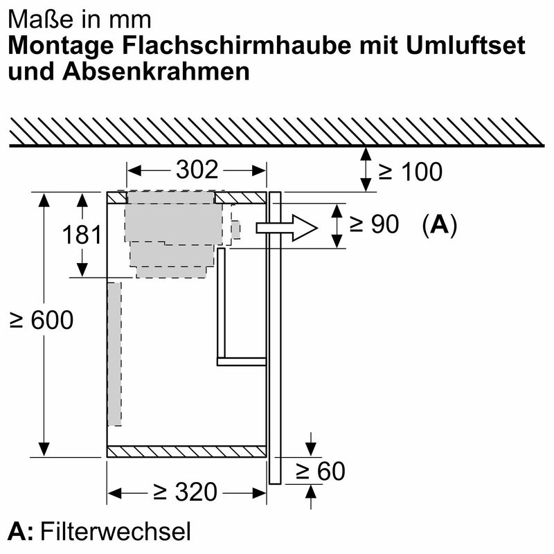 Siemens - Zubehör/Ersatzteile für Dunstabzugshauben Long Life Umluftset LZ11ITD11 extern