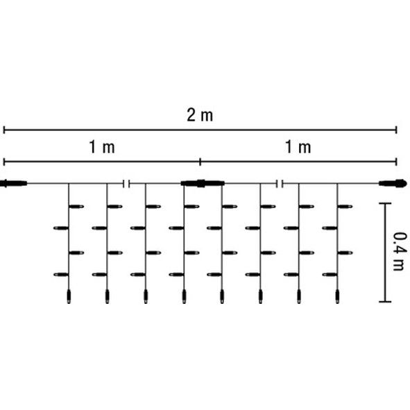 Scharnberger+Hasenbein - Festbeleuchtung LED-Drape Lite 240 58721 230VLEDwws o.Stecker