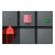 Jung - Behindertenelement für Installationsschalterprogramme Notrufset mit USV NRS LC 0834-2 202