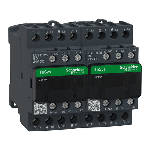 Schneider Electric - Schützkombination Wendeschütz LC2DT25BD 25A AC-1 24VDC