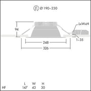 Thorn - Downlight/Strahler/Flutlicht LED-Downlight CETUS3 L #92943928 830, ws