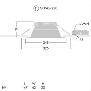 Thorn - Downlight/Strahler/Flutlicht LED-Downlight CETUS3 L #92943928 830, ws