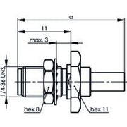 Telegärtner - Koax-Steckverbinder SMA-Kabeleinbaubuchse cr 100024687 AU, G8 (RD-316) − 5 Stück