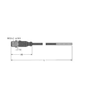 Turck - Rundsteckverbinder, feldkonfektionierbar (Industriesteckverbinder) Anschlussleitung RSSD-4416-10M