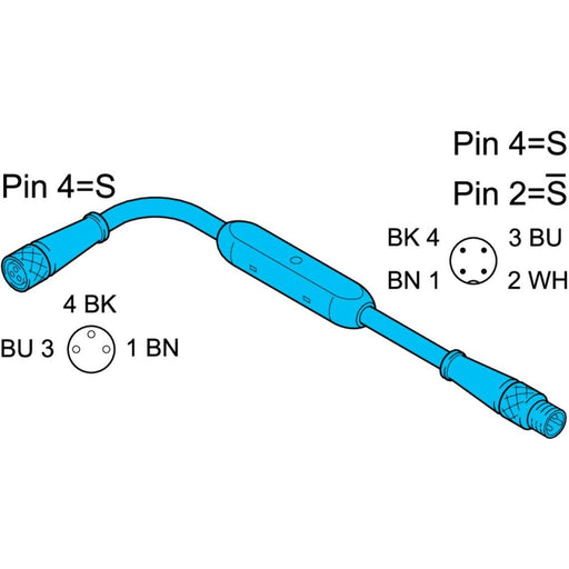 Di-soric - Passiver Sensor-/Aktor-Verteiler (mit Leitung) Funktionsadapter TKHM-Z/TSM-Z/P4 pnp Antivalenzer