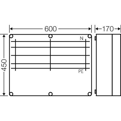 Hensel - Sammelschienengehäuse Sammelschiene Mi 6656 630A 5pol