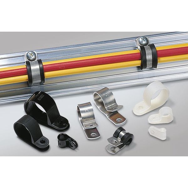 HellermannTyton - Befestigungsschelle für Kabel/Rohre Befestigungsschelle ALU10-ALU-NA-C1 − 100 Stück