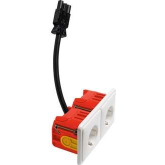 Peha - Schalter-/Steckdosenkombination Doppel Steckdose SCHUKO H 11.661267202GE30BW mit Wieland