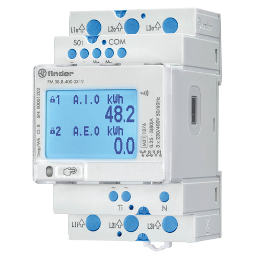 Finder - Elektrizitätszähler Energiezähler 7M.38.8.400.0312 multifunktional
