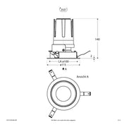EVN Lichttechnik - Downlight/Strahler/Flutlicht LED-Einbauleuchte modular F01R11SM1840L38P Konfigurationstype
