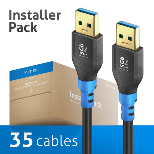 PureLink - PC-Kabel USB-A>A Kabel 1,5m FI-U310-015-PCK FlexInstall,VE 20Stk