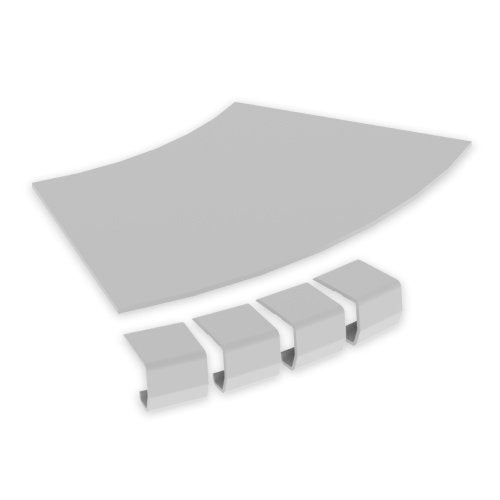 Unex - Deckel Bogen für Kabeltragsystem Abdeckung Flachbogen 67214-44 45 Grad 200 R300