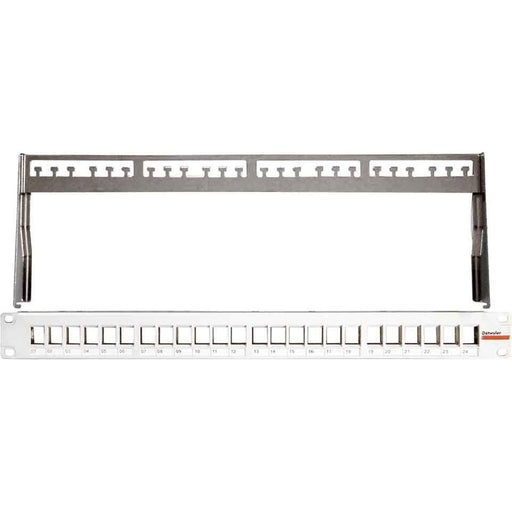 Dätwyler IT Infra - Patchpanel Kupfer PatchPanel KS 19Zoll leer 418020 f.24Module grRAL7035