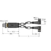Turck - Passiver Sensor-/Aktor-Verteiler (mit Leitung) Zweifachverteiler VBRS4.4-2 #6630419